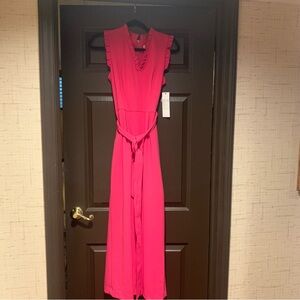Calvin Klein Pink Jumpsuit with Ruffles 10 see pics